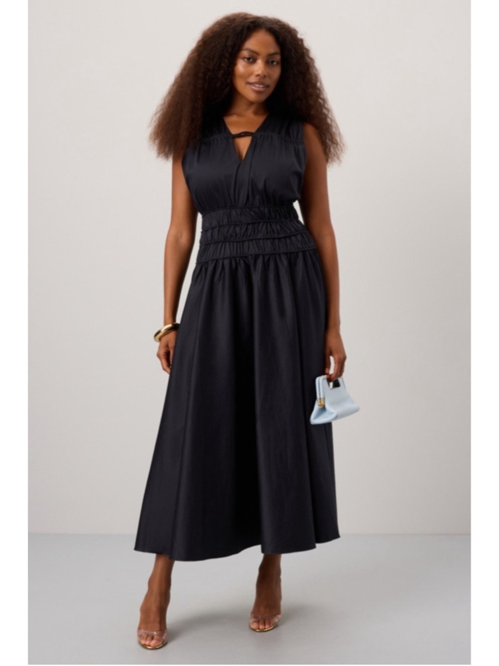 Women's Roksanda Navy Sleeveless Midi Dress Size 2